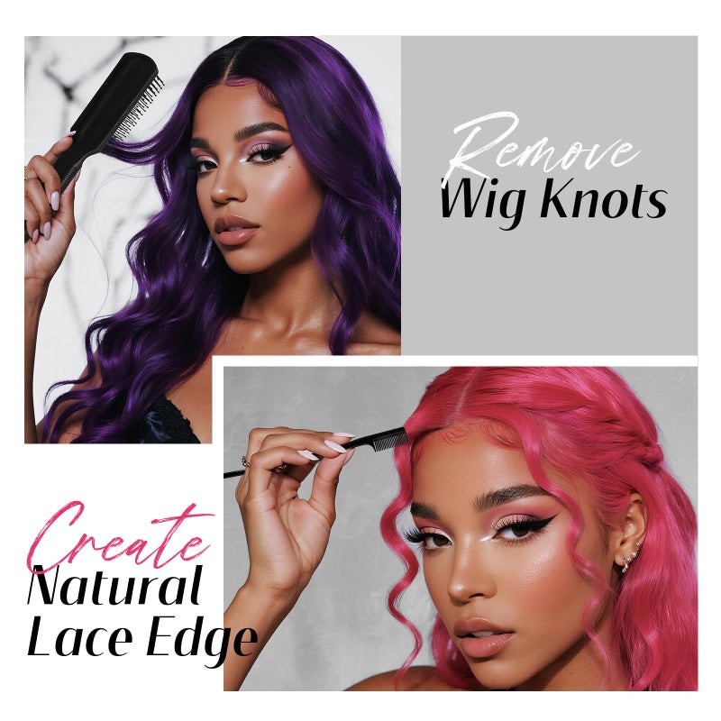 Dreamlover Wig Brush for Synthetic Cosplay Wigs, Wig Comb Set for Hair Extensions, 4 Pieces - Image 3